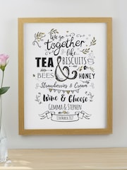 Personalised We go Together Oak Poster Frame Wall Art by PMC - Image 3 of 3