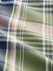 зелений Madras - стандартний крій Easy Iron Button Down оксфорд сорочки - Image 6 of 6
