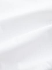 White 100% Cotton Long Sleeve Perforated Stripe Shirt - Image 8 of 8
