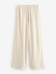 Black/Natural Wide Leg Trousers 2 Pack with Linen - Image 2 of 9