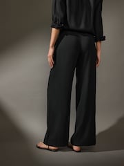 Black/Natural Wide Leg Trousers 2 Pack with Linen - Image 6 of 9