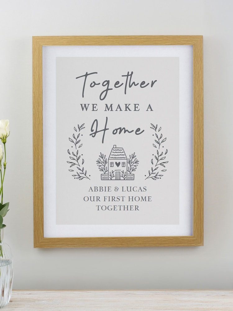 Personalised Home Oak Poster Frame Wall Art by PMC - Image 3 of 3 Personalised Home Oak Poster Frame Wall Art by PMC - Image 3 of 3