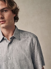 Neutral Grey Regular Fit Print Short Sleeve Shirt - Image 3 of 5