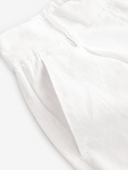 Chocolate and White Linen Rich City Shorts 2 Pack - Image 12 of 15