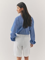 Chocolate and White Linen Rich City Shorts 2 Pack - Image 7 of 15