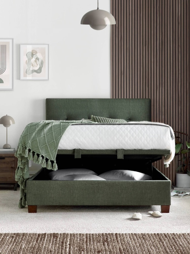 Kaydian Winter Moss Green Walkworth End Lift Ottoman Storage Bed - Image 2 of 2