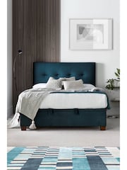 Kaydian Deep Ocean Blue Walkworth End Lift Ottoman Storage Bed - Image 1 of 2