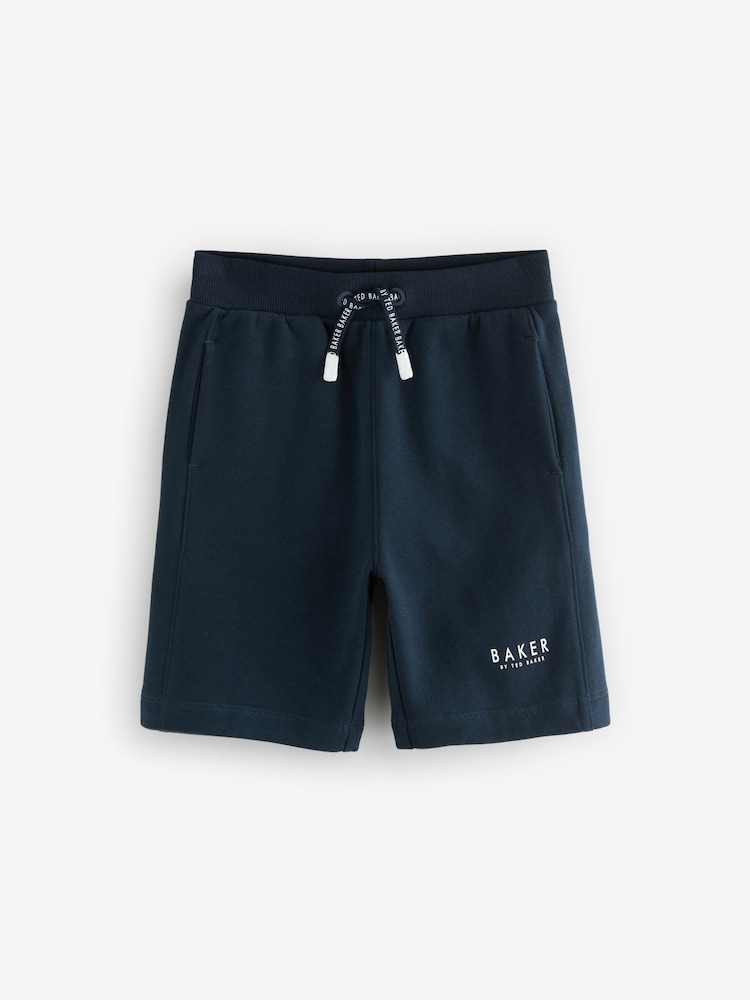 Baker by Ted Baker Ecru/Navy 100% Cotton Shorts 2 Pack - Image 4 of 6