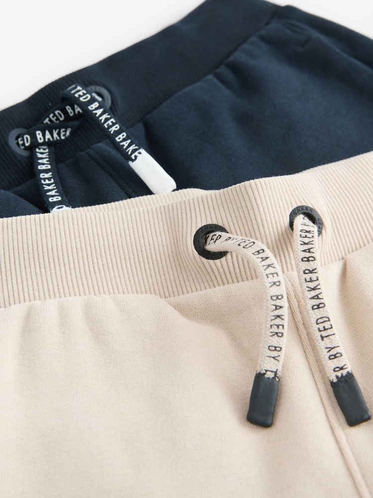 Baker by Ted Baker Ecru/Navy 100% Cotton Shorts 2 Pack - Image 6 of 6 Baker by Ted Baker Ecru/Navy 100% Cotton Shorts 2 Pack - Image 6 of 6