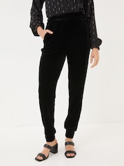 Black Dark Skies Velvet Joggers - Image 1 of 6