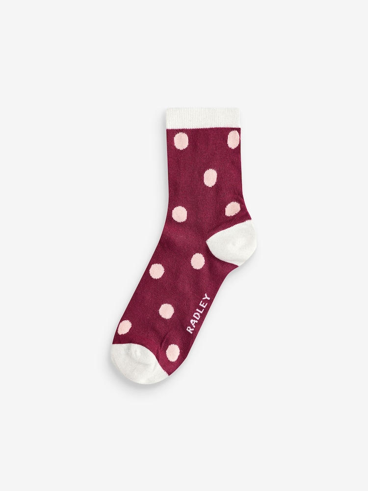 Radley London Green Check Socs Set 3 Pack - Imagen 2 de 4