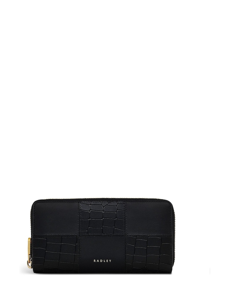 Radley London Large Mount Row Zip Around Matinee Black Purse - Image 1 of 3