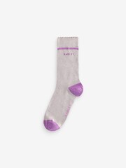 Radley London Purple Floral Socks Set 3 Pack - Image 2 of 4