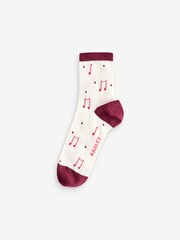 Radley London Red Song Birds Socks Set 3 Pack - Image 2 of 4