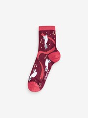 Radley London Red Song Birds Socks Set 3 Pack - Image 3 of 4