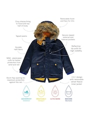 أزرق داكن أزرق - Muddy Puddles Waterproof 3-In-1 Parka Jacket - صورة 7 من 7