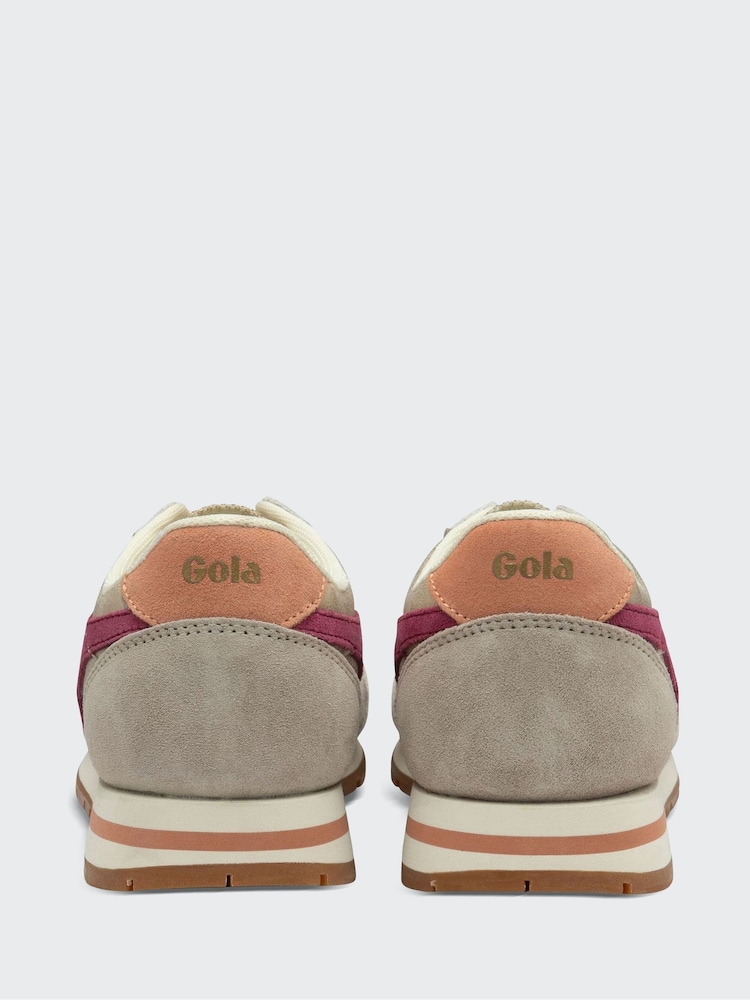 Gola Gold Cerise Terracotta Womens Daytona Trainers - Image 3 of 3
