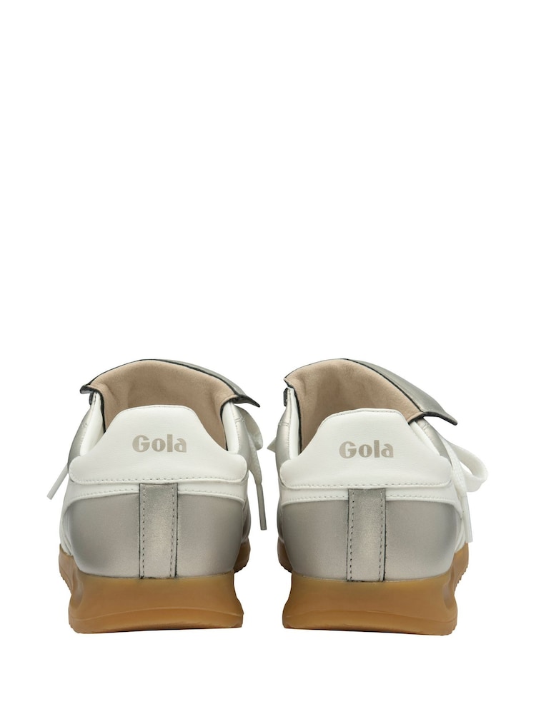 Gola Champagne Off White Giola Womens Silver Stadium 86 Trainers - Image 3 of 3