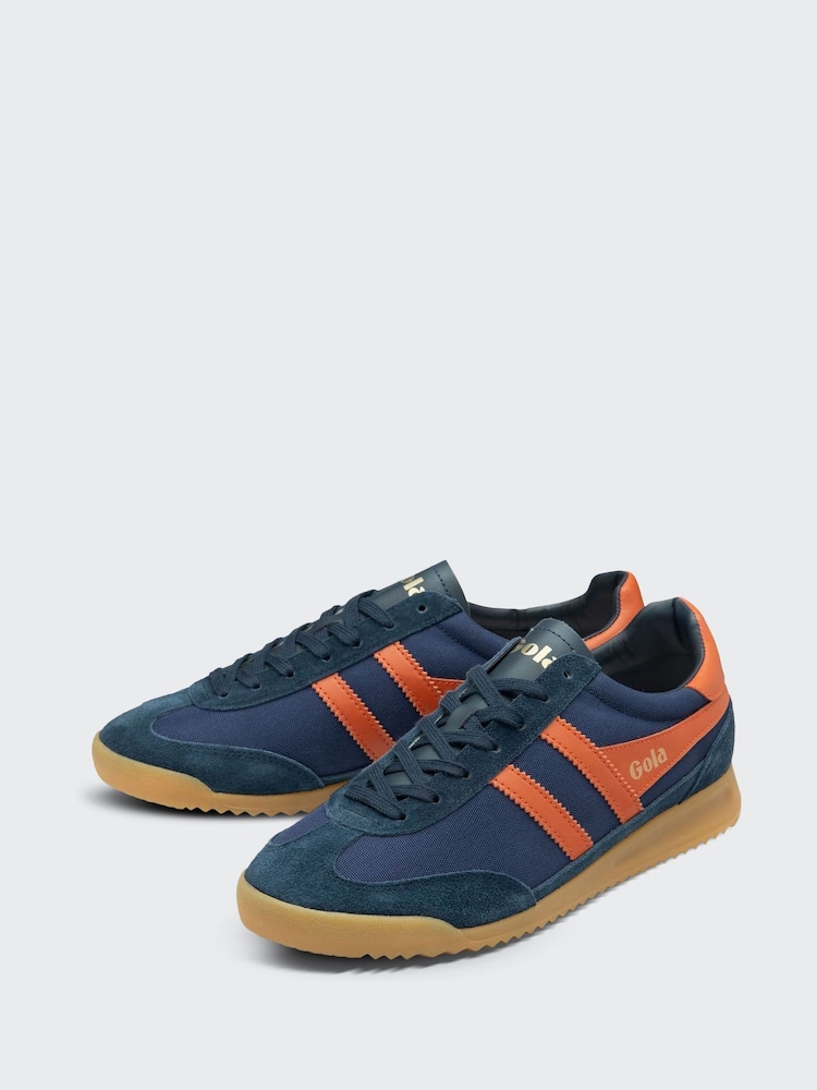 Gola Navy Moody Orange Mens Tornado Trainers - Image 2 of 4