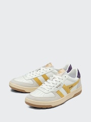 Gola White Pollen Plum Womens Hawk Trainers - Image 2 of 2