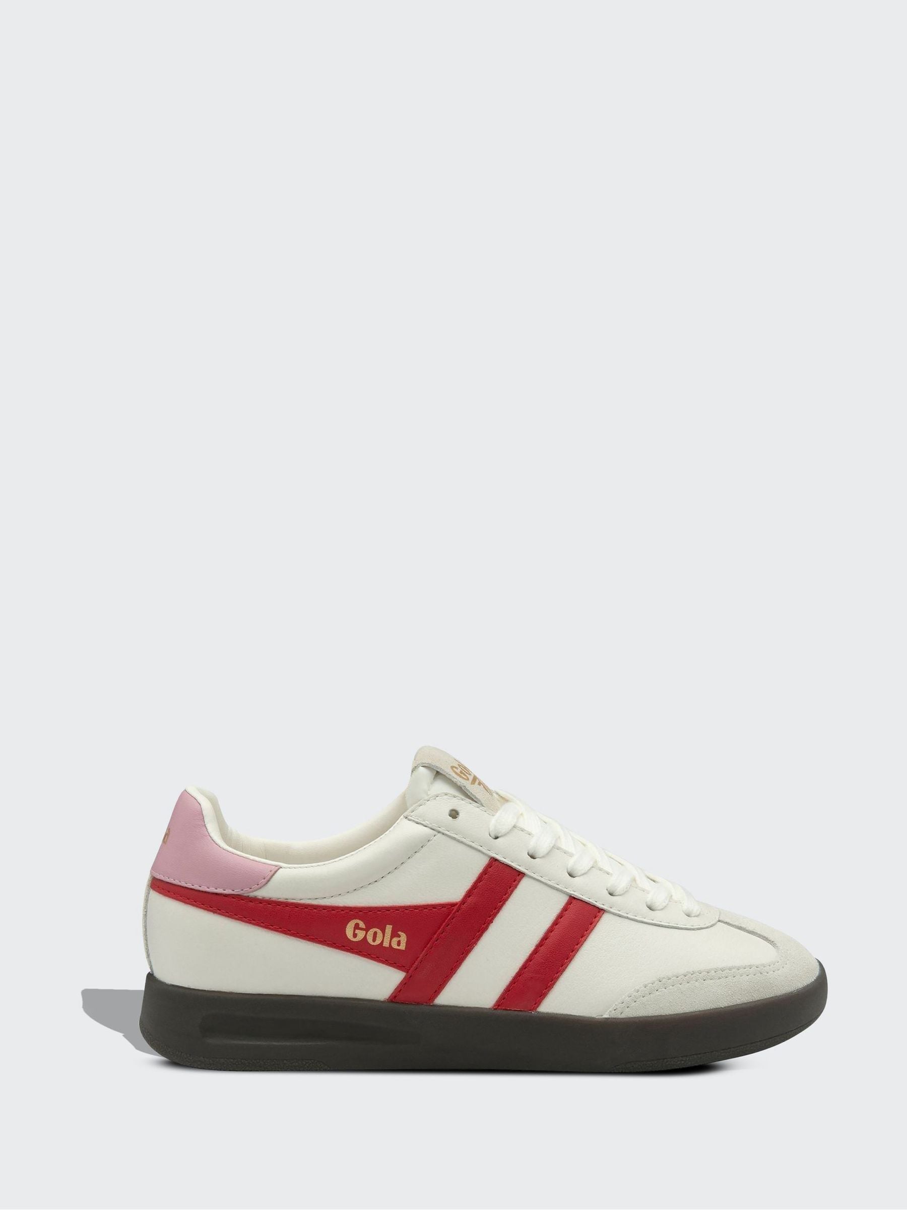 Buy Gola White Red Candy Dark Gum Womens Cyclone Trainers from