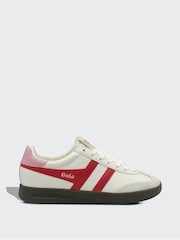 Gola White Red Candy Dark Gum Womens Cyclone Trainers - Image 1 of 3
