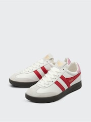 Gola White Red Candy Dark Gum Womens Cyclone Trainers - Image 2 of 3