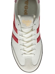 Gola White Red Candy Dark Gum Womens Cyclone Trainers - Image 4 of 4