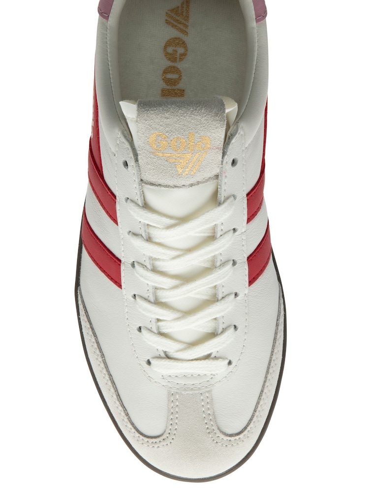 Gola White Red Candy Dark Gum Womens Cyclone Trainers - Image 4 of 4