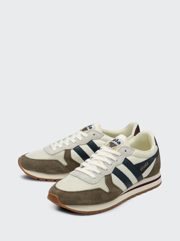Gola Off White/Khaki Navy Mens DAYTONA Trainers - Image 2 of 3