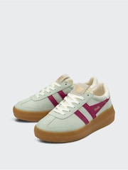 Gola Matcha Fuchsia Off White Gum Womens Athena Trainers - Image 2 of 2