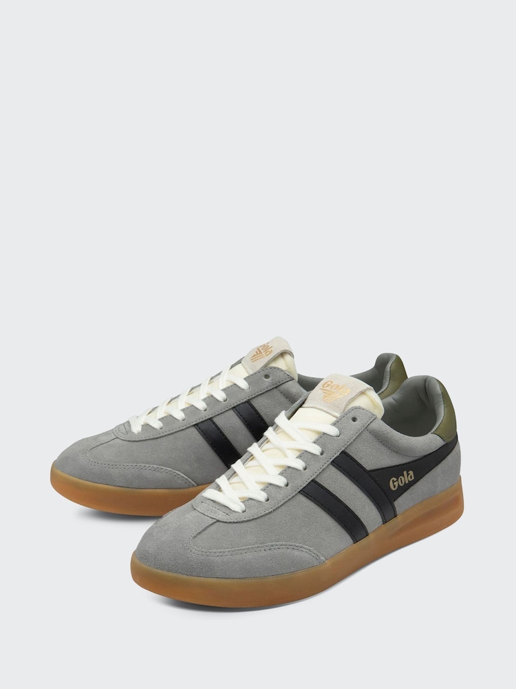 Gola Evergreen Navy Burgundy Gum Mens Cyclone Trainers - Image 2 of 4