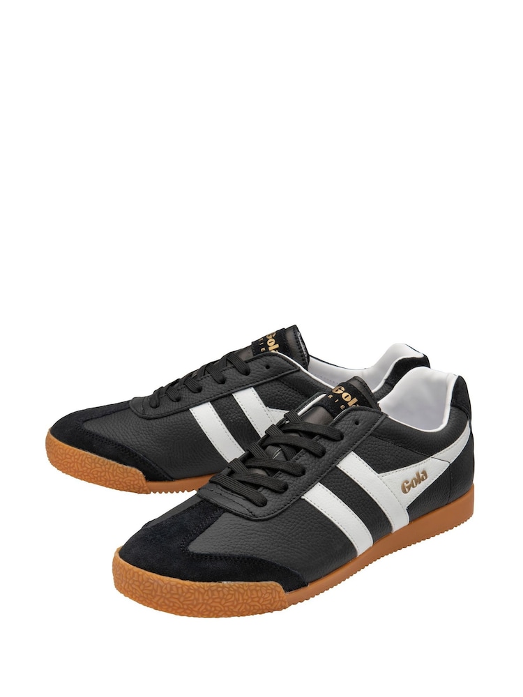 Gola Black White Mens Harrier Trainers - Image 2 of 4