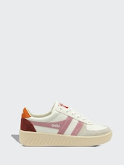 Gola White Candy/Moody Orange Womens Grandslam Trident Trainers - Image 1 of 4