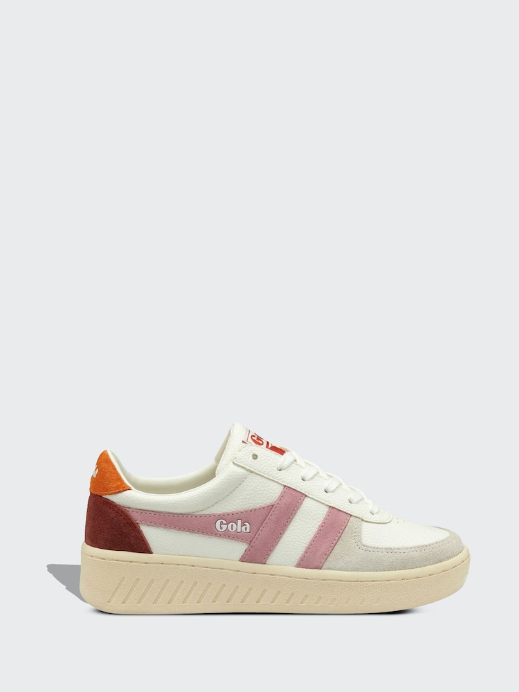 Gola White Candy/Moody Orange Womens Grandslam Trident Trainers - Image 1 of 4
