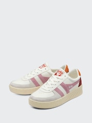 Gola White Candy/Moody Orange Womens Grandslam Trident Trainers - Image 2 of 4