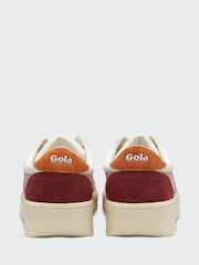 Gola White Candy/Moody Orange Womens Grandslam Trident Trainers - Image 3 of 4
