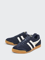 Gola Navy White Mens Harrier Trainers - Image 2 of 4