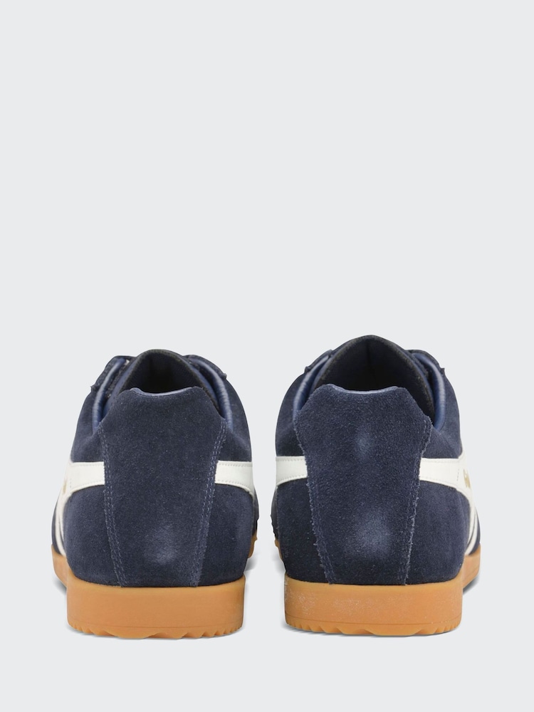 Gola Navy White Mens Harrier Trainers - Image 3 of 4