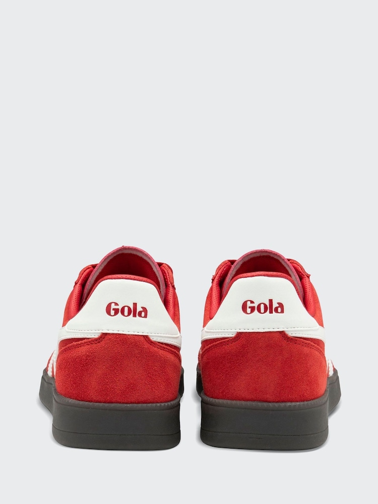 Gola Deep Red White Dark Gum Mens Viper Trainers - Image 3 of 4