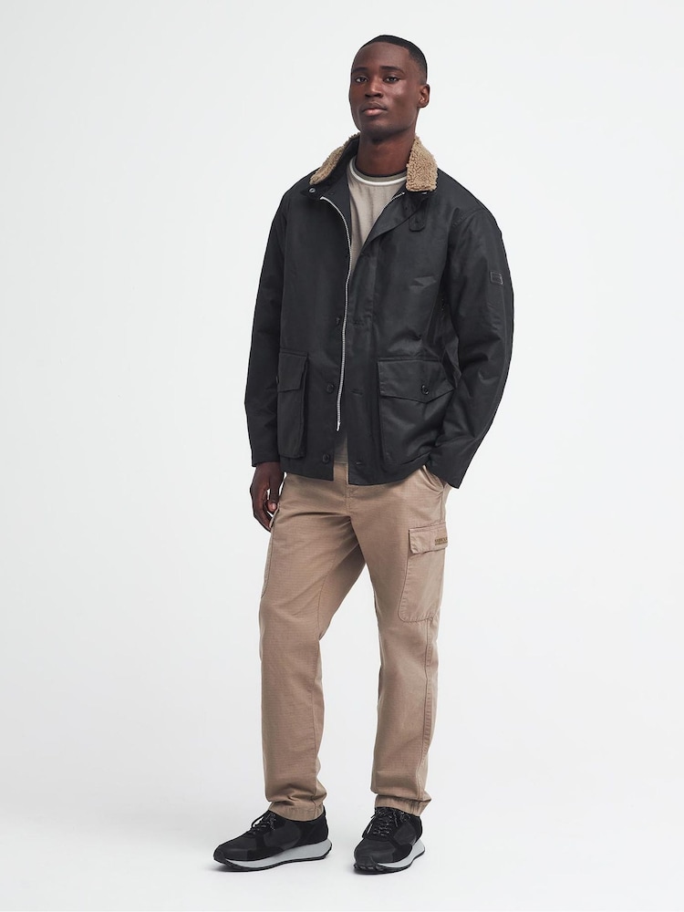 Barbour® International Winkirk Wax 100% Cotton Black Jacket - Image 2 of 7