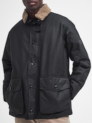 Barbour® International Winkirk Wax 100% Cotton Black Jacket - Image 4 of 7