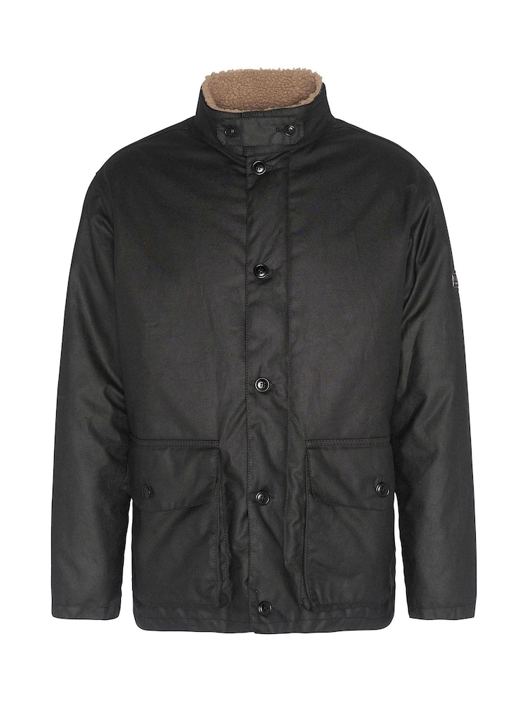 Barbour® International Winkirk Wax 100% Cotton Black Jacket - Image 7 of 7
