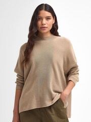 Barbour® International Natural Sunita Knitted 100% Cotton Jumper - Image 1 of 7