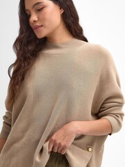 Barbour® International Natural Sunita Knitted 100% Cotton Jumper - Image 3 of 7