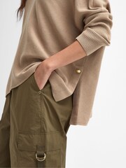 Barbour® International Natural Sunita Knitted 100% Cotton Jumper - Image 5 of 7