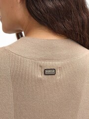 Barbour® International Natural Sunita Knitted 100% Cotton Jumper - Image 6 of 7