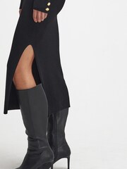 Barbour® International Roberta Knitted Midi Black Dress - Image 5 of 7