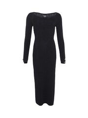 Barbour® International Roberta Knitted Midi Black Dress - Image 7 of 7