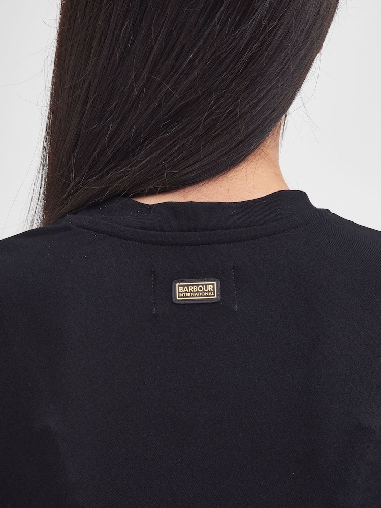 Barbour® International Callie Black Midi Dress - Image 2 of 7